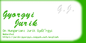 gyorgyi jurik business card